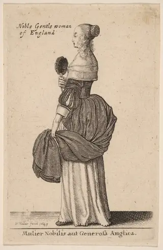 Mulier Nobilis aut Generosa Anglica, by Wenceslaus Hollar, ink, 1643