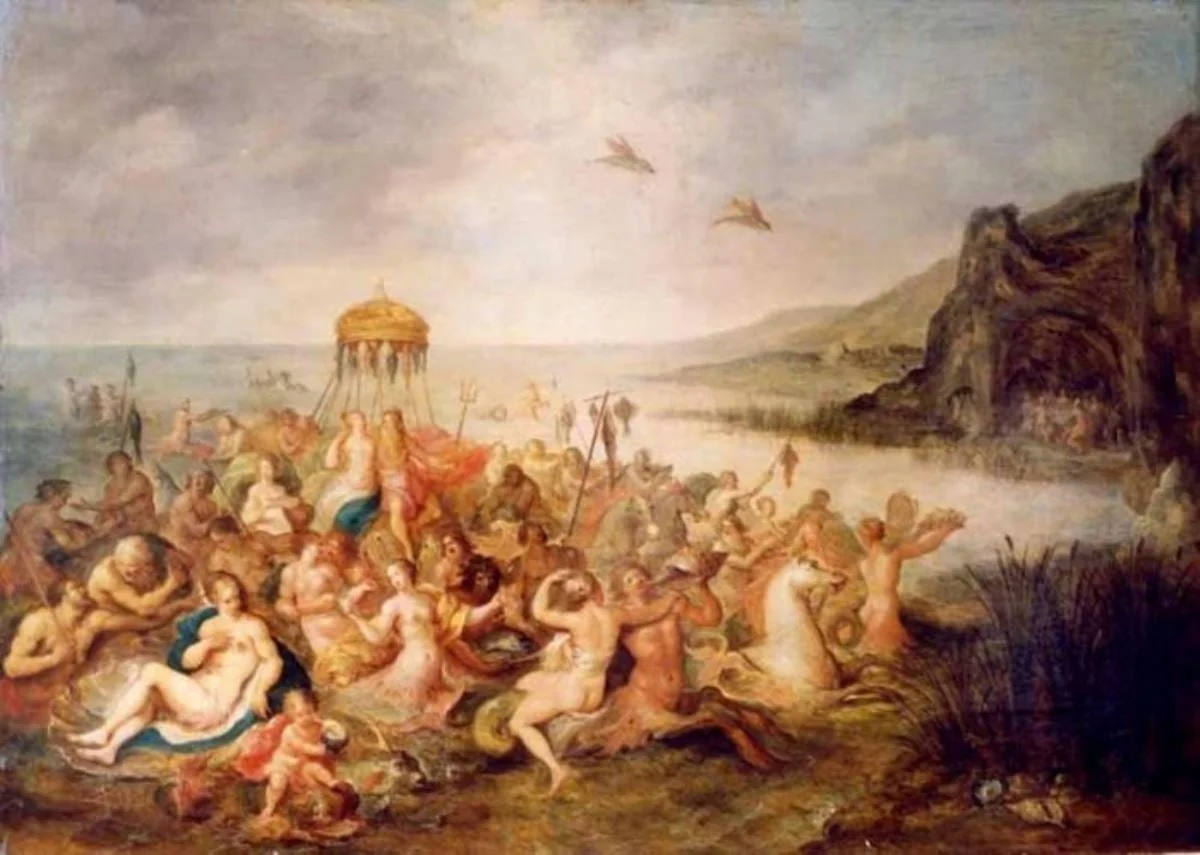 Neptun și Amphitrita, detail