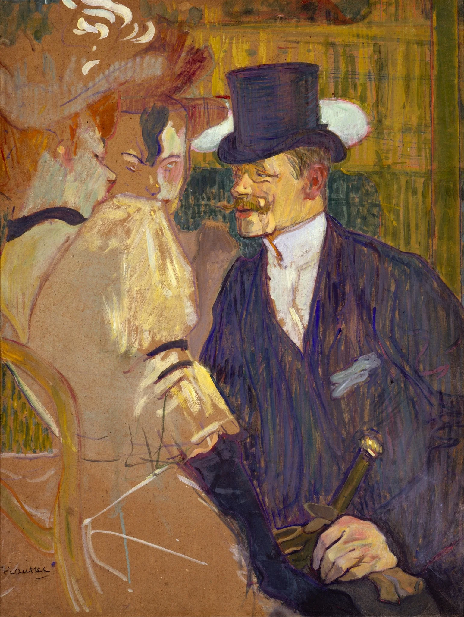 The Englishman (William Tom Warrener, 1861–1934) at the Moulin Rouge, detail