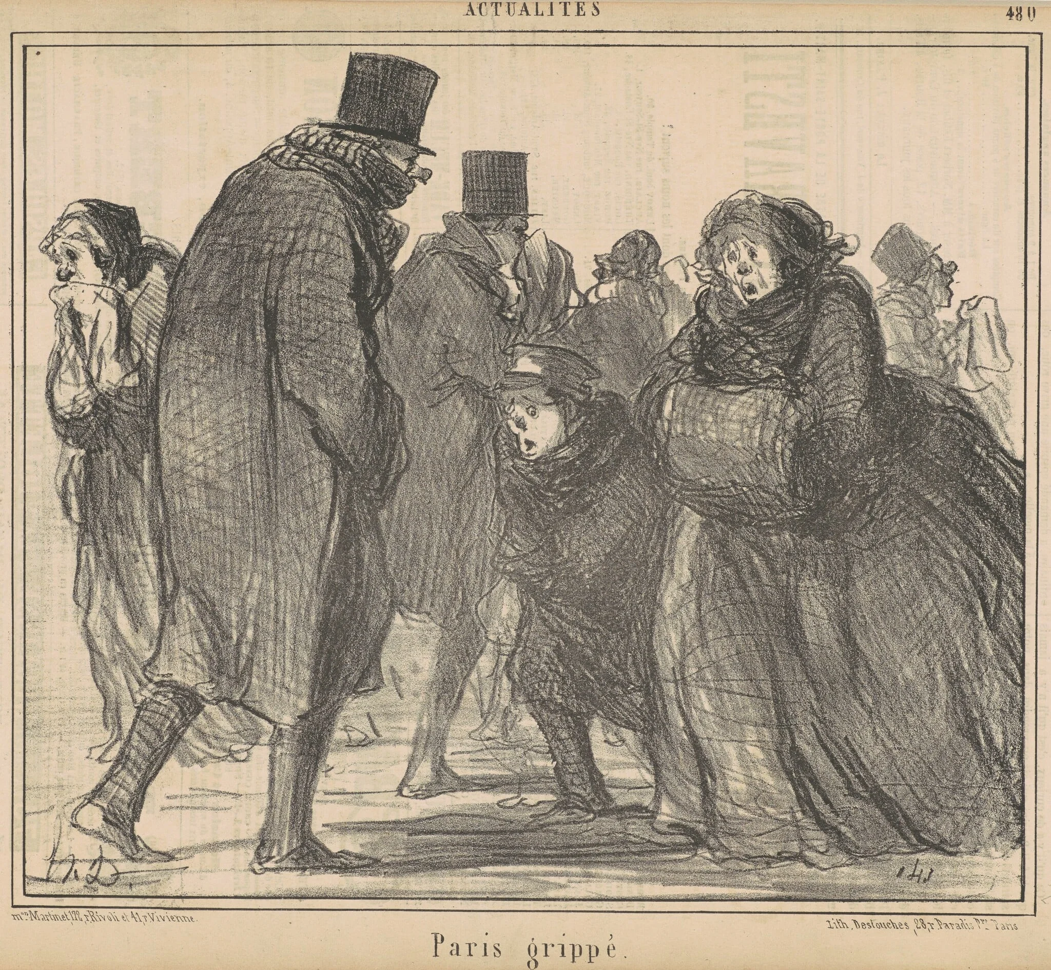 Paris grippé, detail