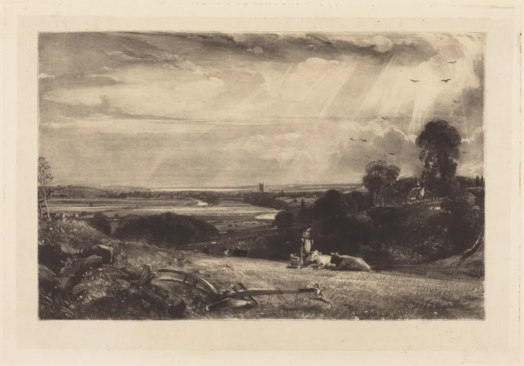 Summer Morning, by David Lucas, ink, 1830