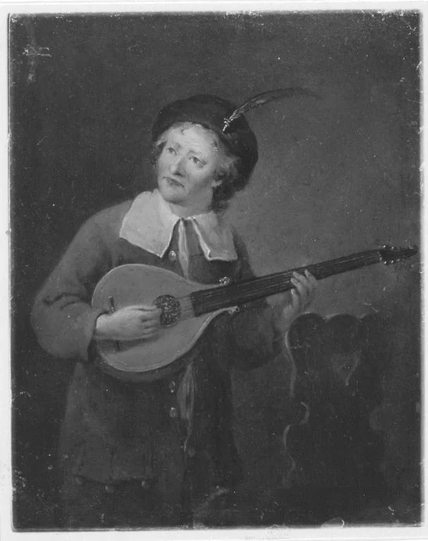 Lautenspieler, detail