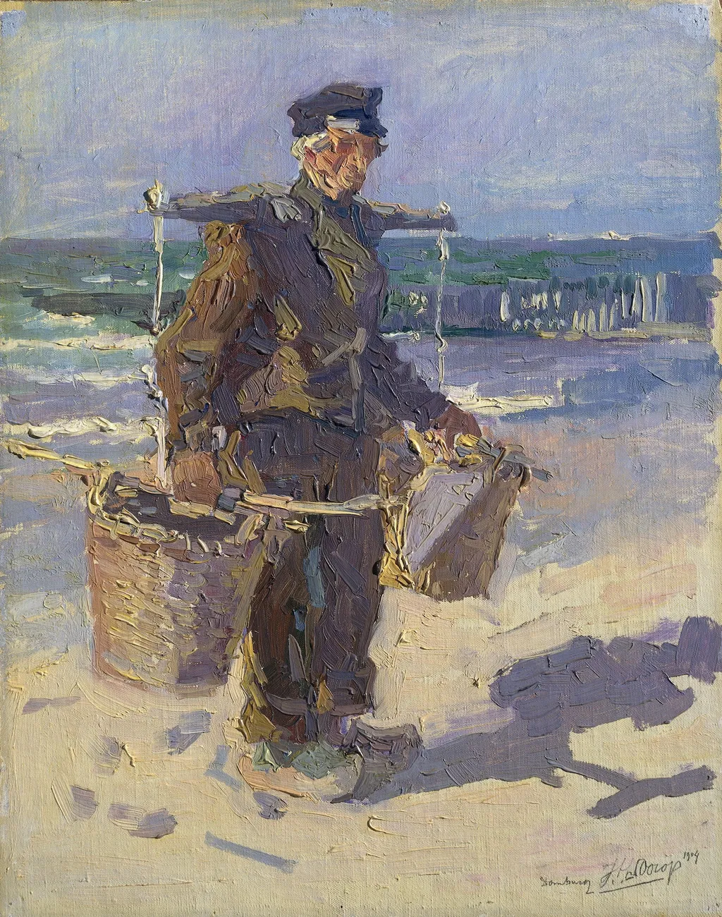De schelpenvisser, by Jan Toorop, oil, 1904