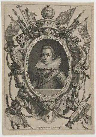 Frederick V, Elector Palatine, King of Bohemia, by Crispijn van de Passe I, ink, 1601