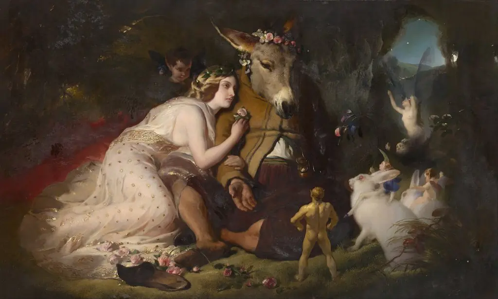 Scene from A Midsummer Night's Dream, by Edwin Landseer, oil, 1850