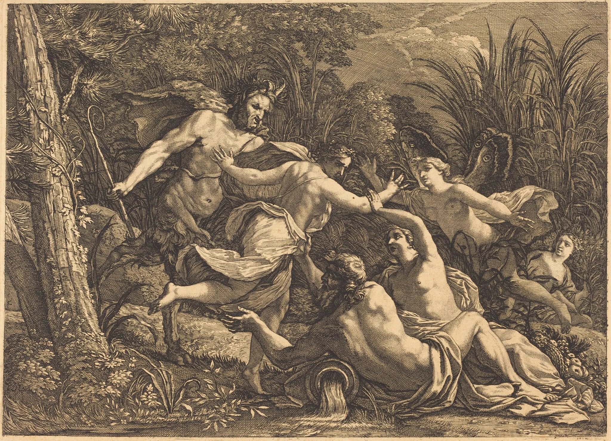 Pan and Syrinx, detail