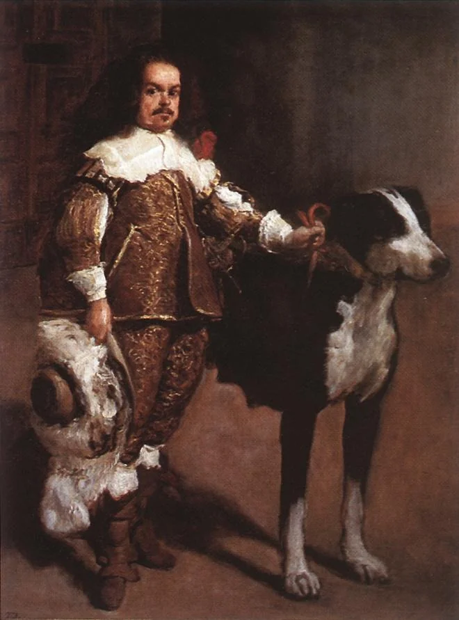 Dwarf with a Dog, formerly denominated Antonio el Inglés, detail