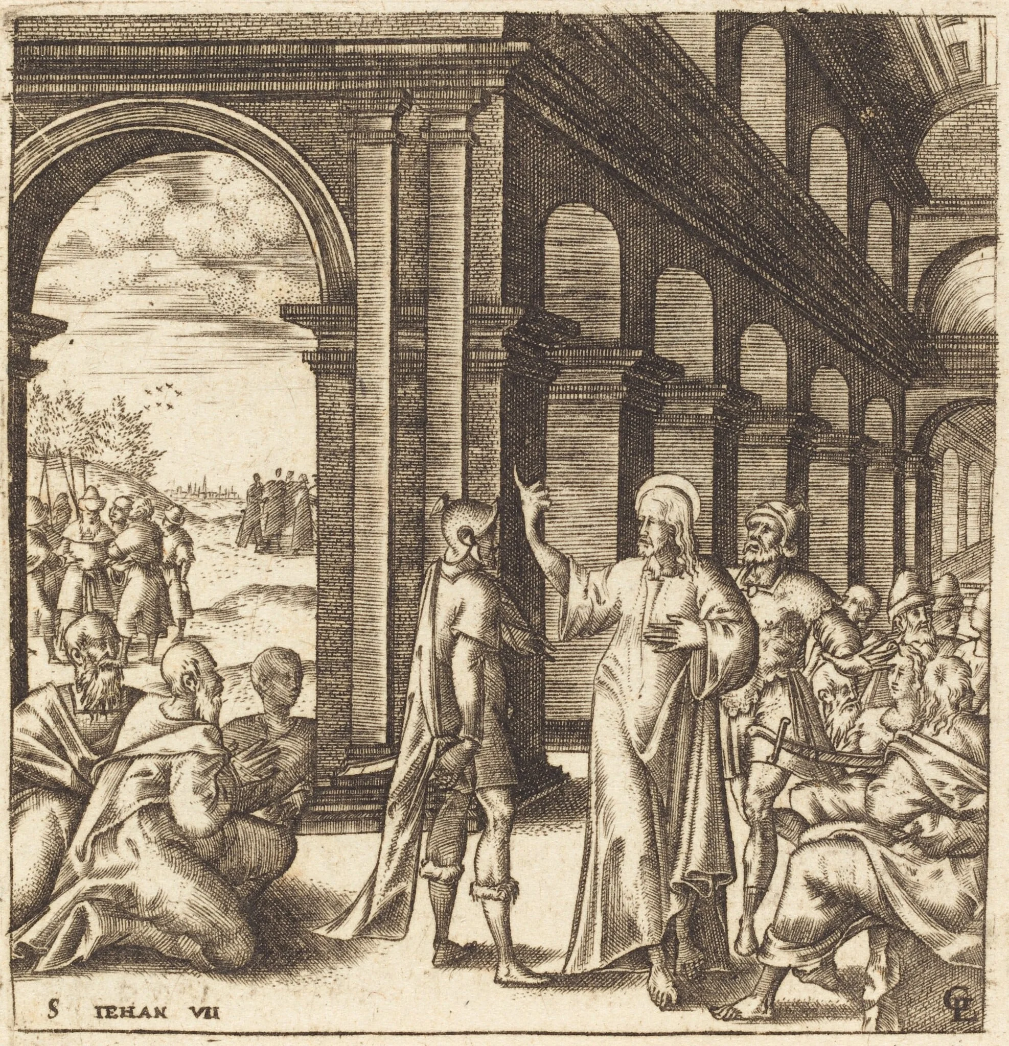 Christ at the Feast of Tabernacles, detail