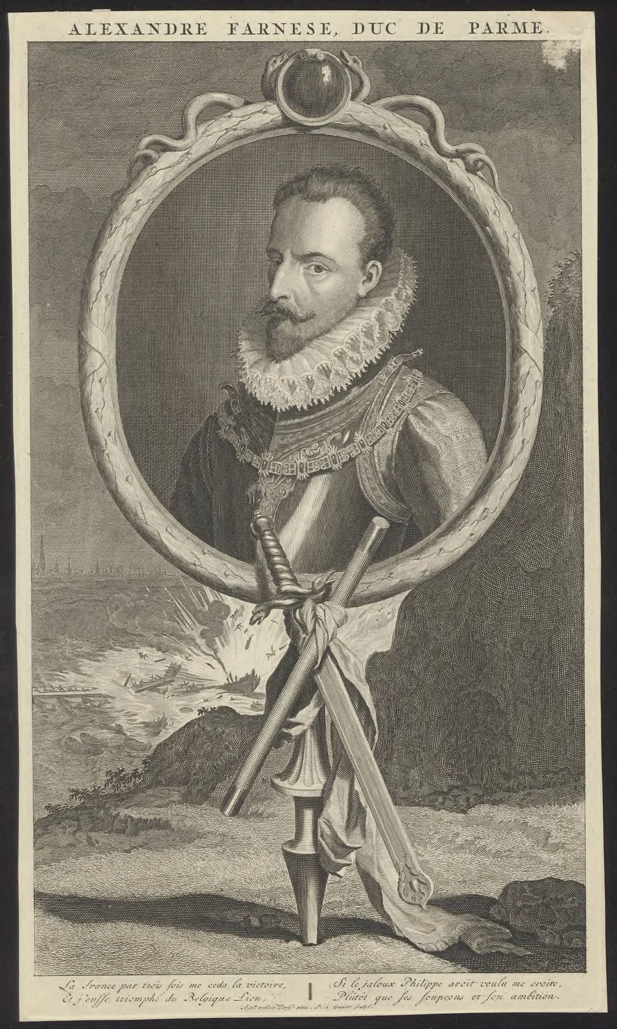 Portrait of Alexander Farnese, Duke of Parma, detail