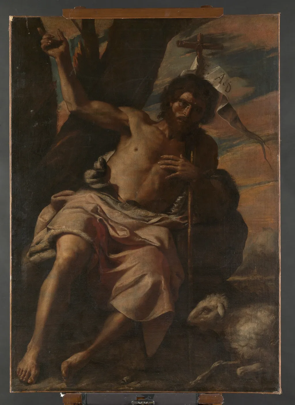 Saint John the Baptist Preaching, by Mattia Preti, oil, 1650