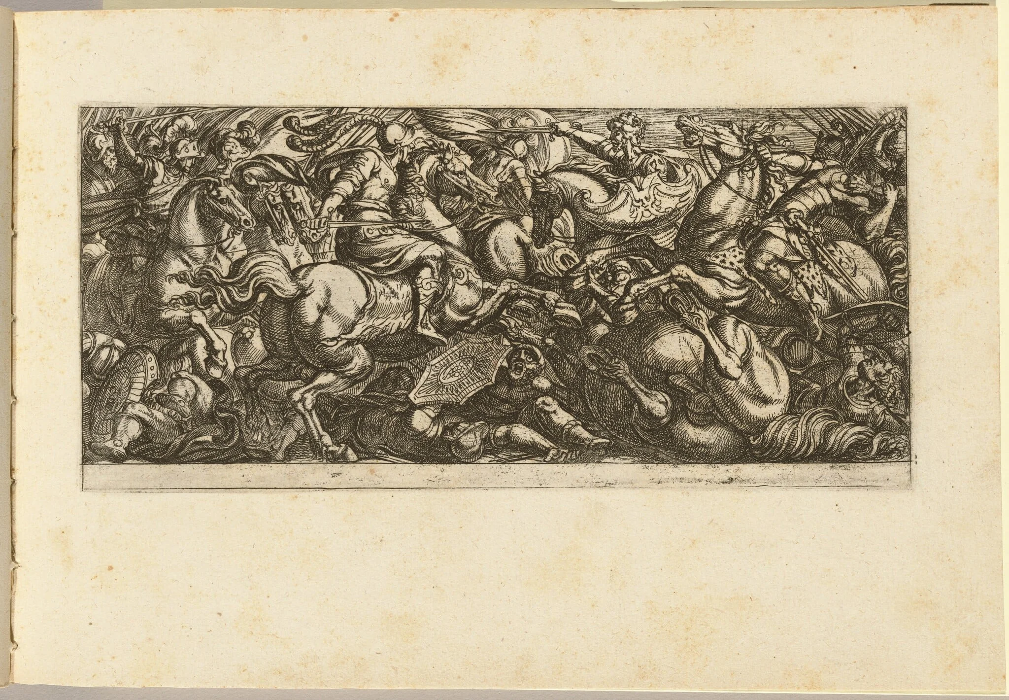 Cavalry Charge with Soldiers and Horses Trampled, detail