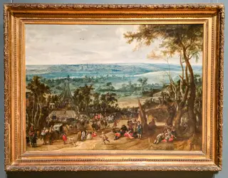 De bedevaart van de infante Isabella naar Laken in 1623, by Peter Snayers, oil, 1631