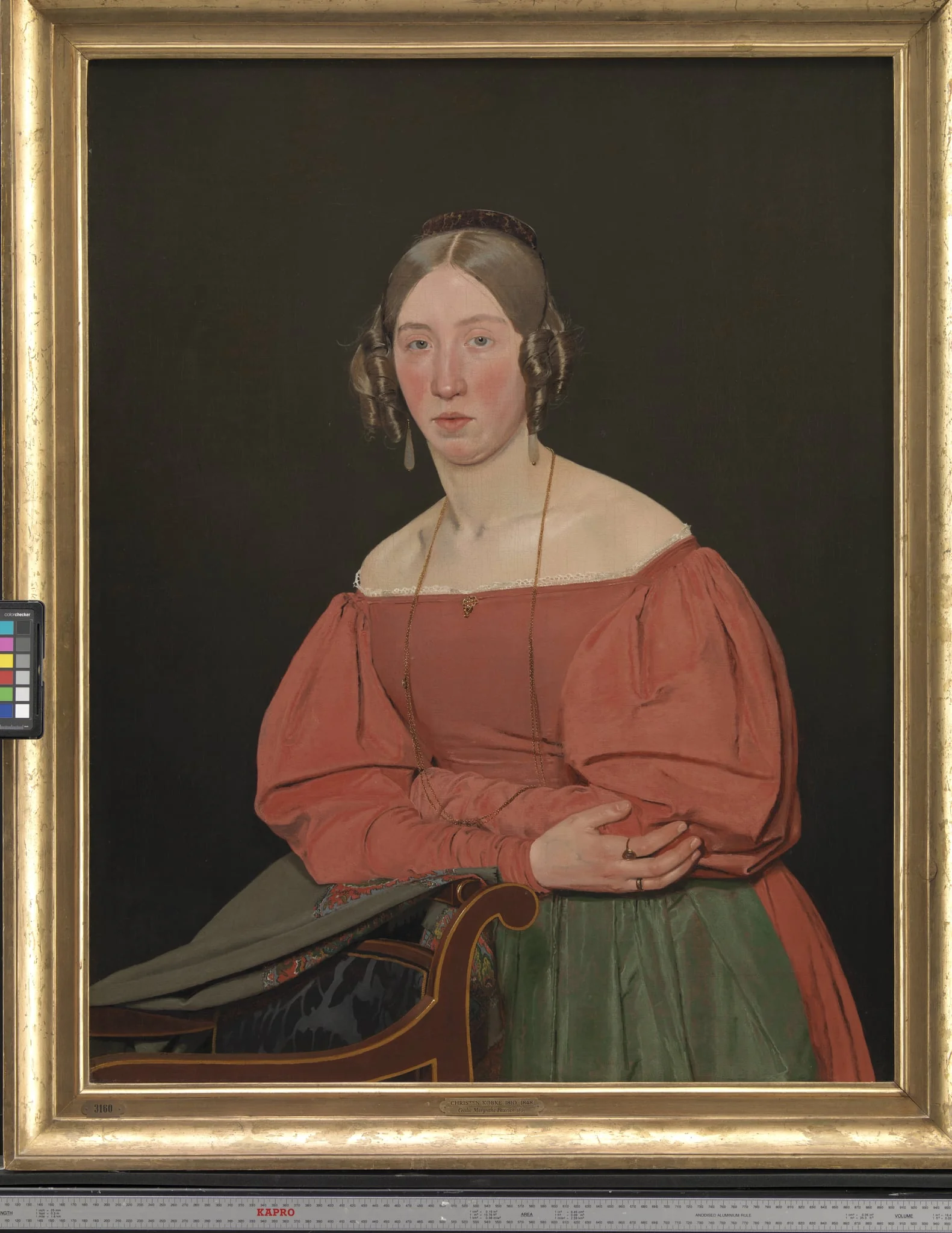 Portrait of the Artist´s Sister, Cecilie Margrethe Petersen, née Købke, detail