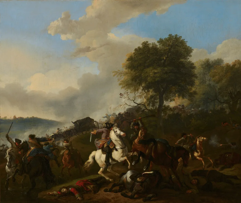 Ambushing a Convoy, by Jan van Huchtenburgh, oil, 1690
