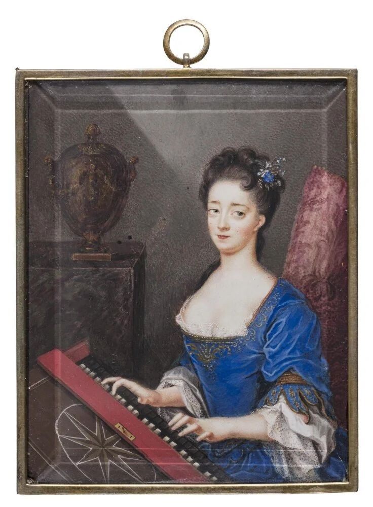 Young Lady at a clavier, detail