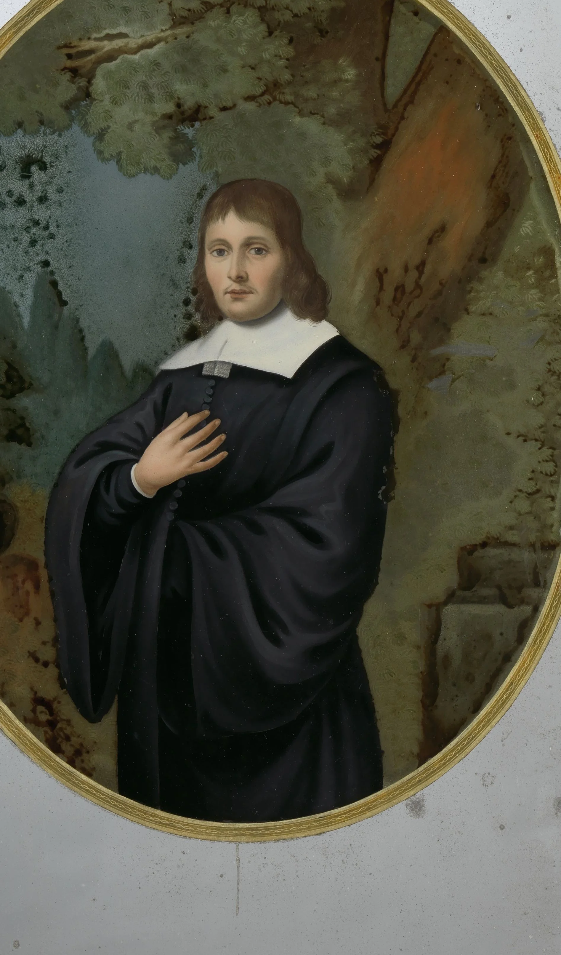 Portret van een man in zeventiende-eeuwse kleding, detail