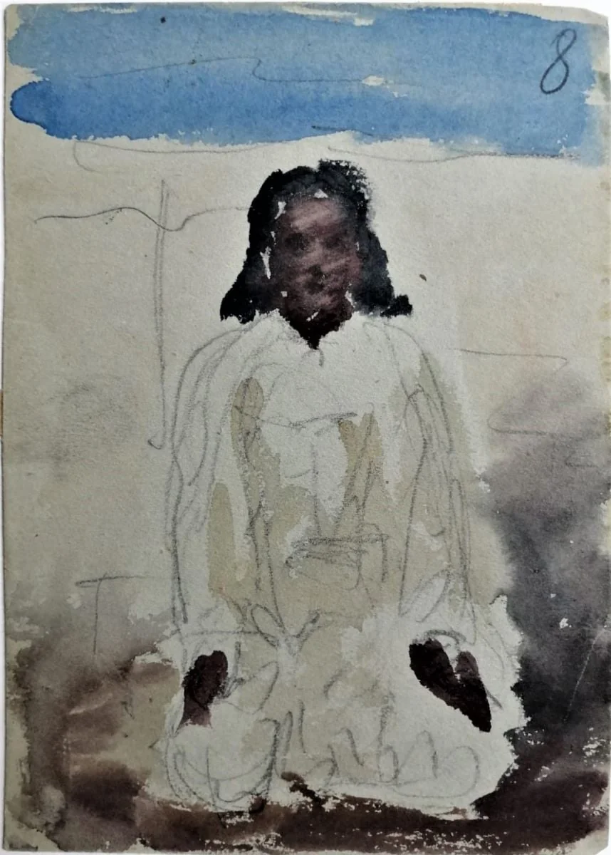 Arab șezând, detail
