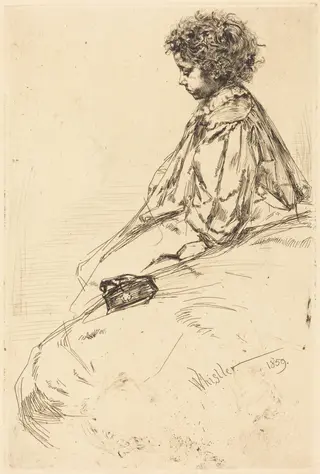 Bibi Lalouette, by James McNeill Whistler, ink, 1859