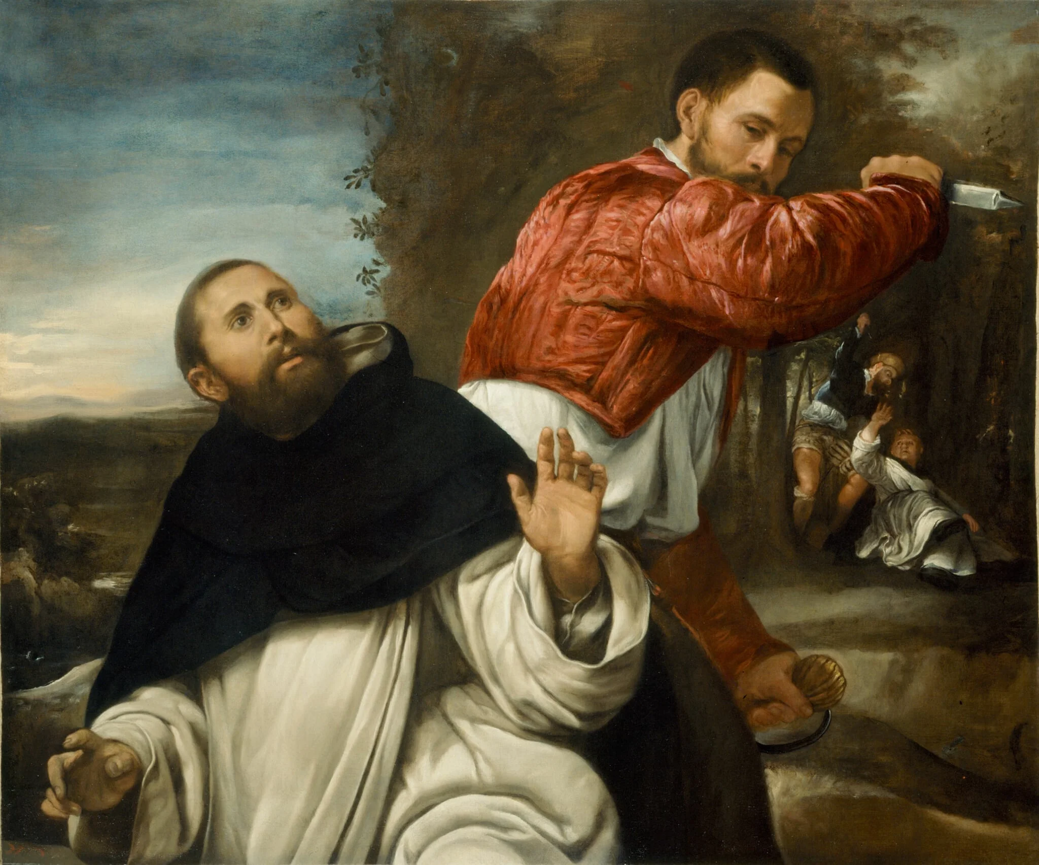 The Death of St. Peter Martyr, detail