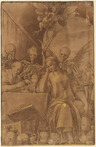 Avarice, by Jacopo Ligozzi, ink, 1590