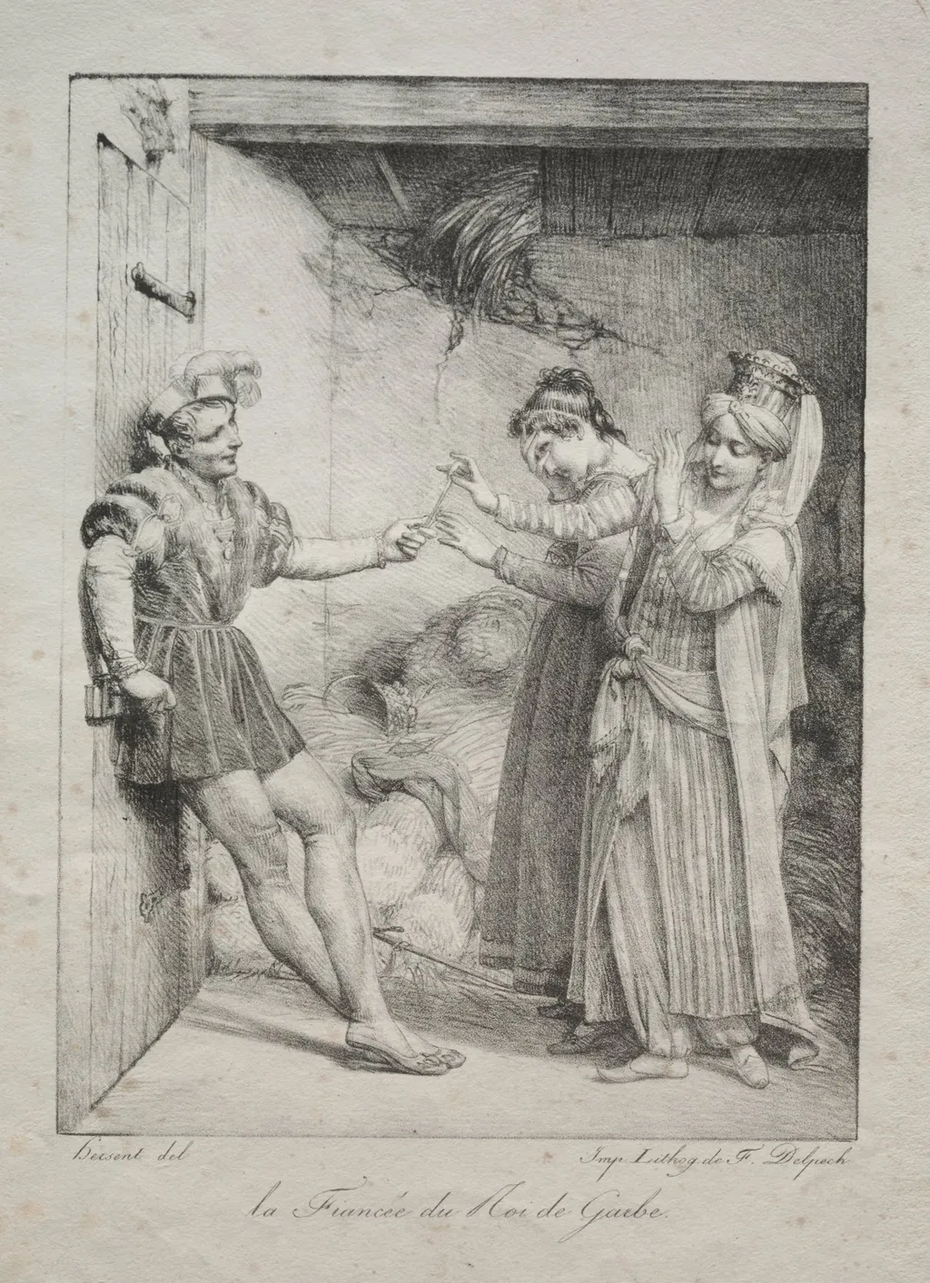 The Fiancée of the King of Garbe, by Louis Hersent, 1800