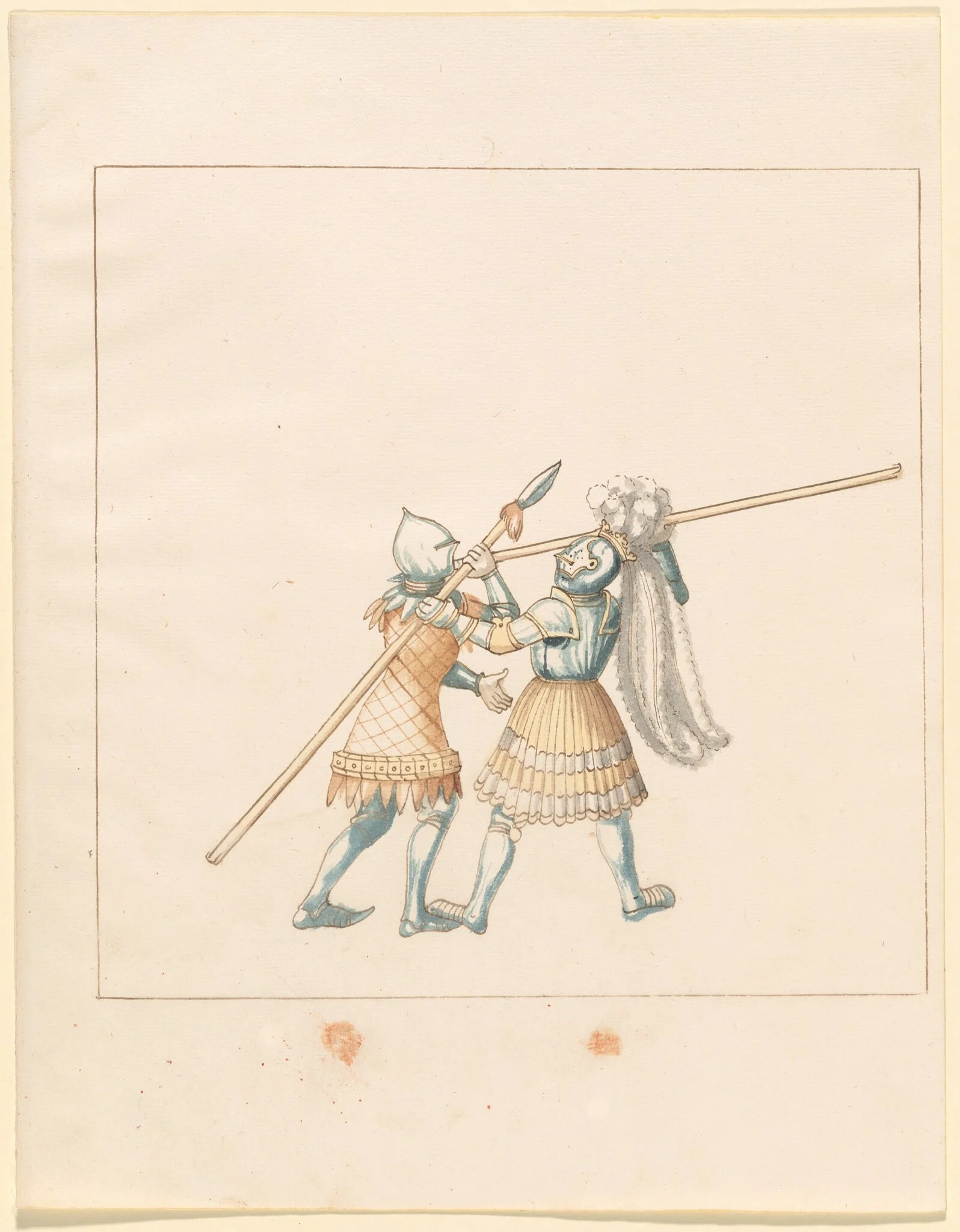 Foot Combat with Spears, detail