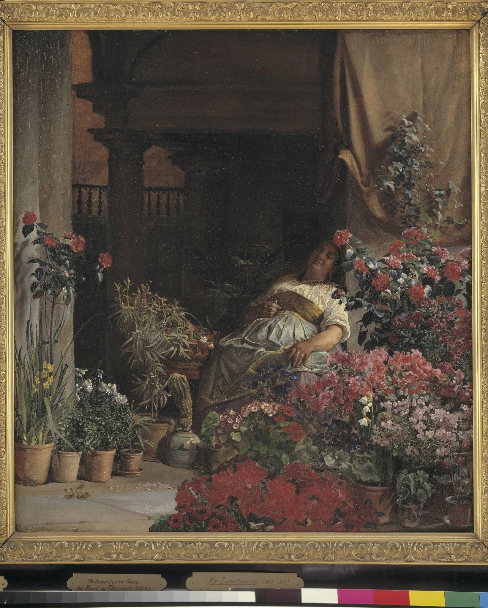 A Florentine Flower Seller, detail