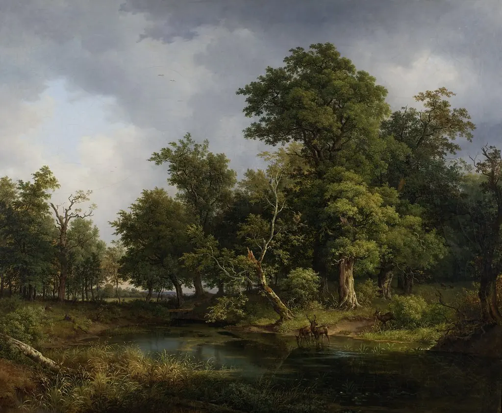 Waldlandschaft, by Josef Feid, oil, 1841