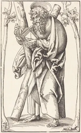 Saint Andrew, by Lucas Cranach the Elder, ink, 1512