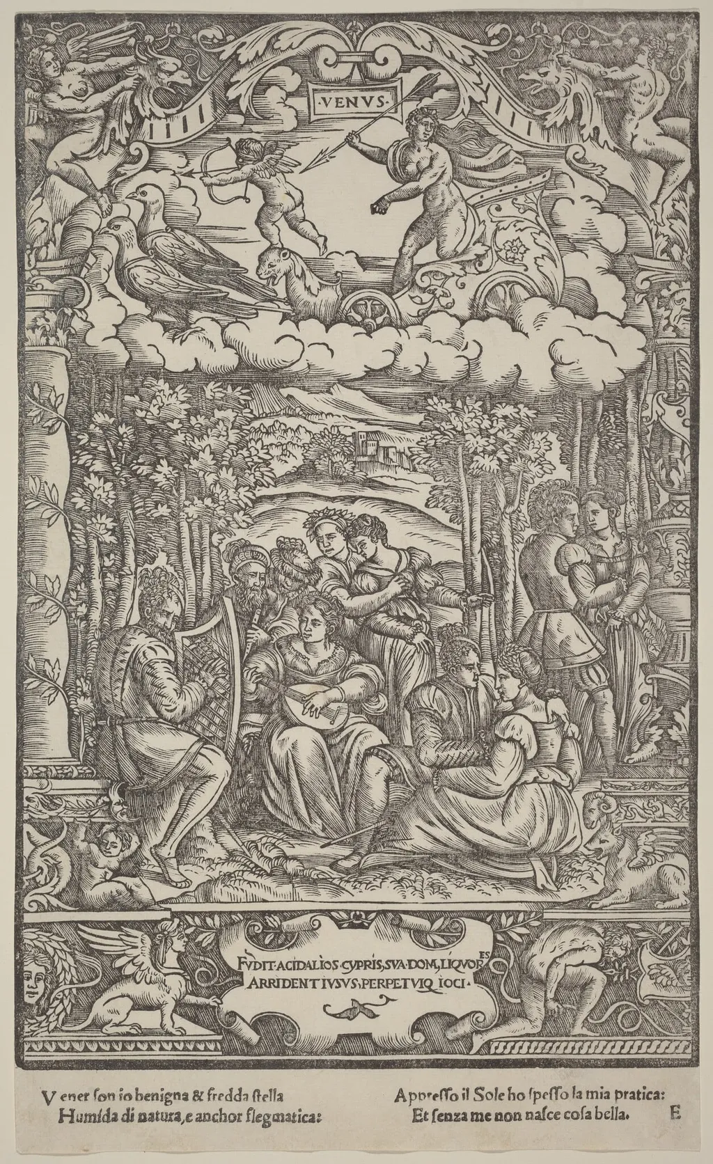 Venus, by Gabriele Giolito de' Ferrara, ink, 1534