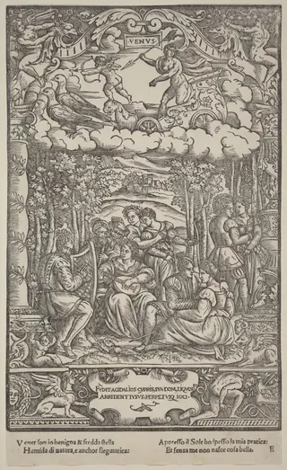 Venus, by Gabriele Giolito de' Ferrara, ink, 1534