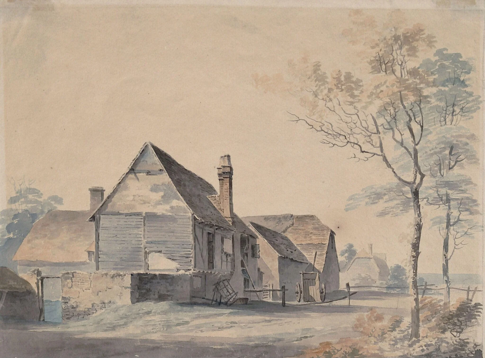 Landscape with Barn, detail