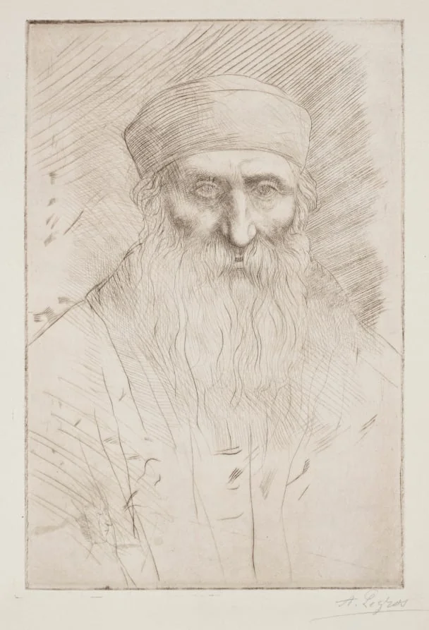 Head of a Man with a Long Beard, detail