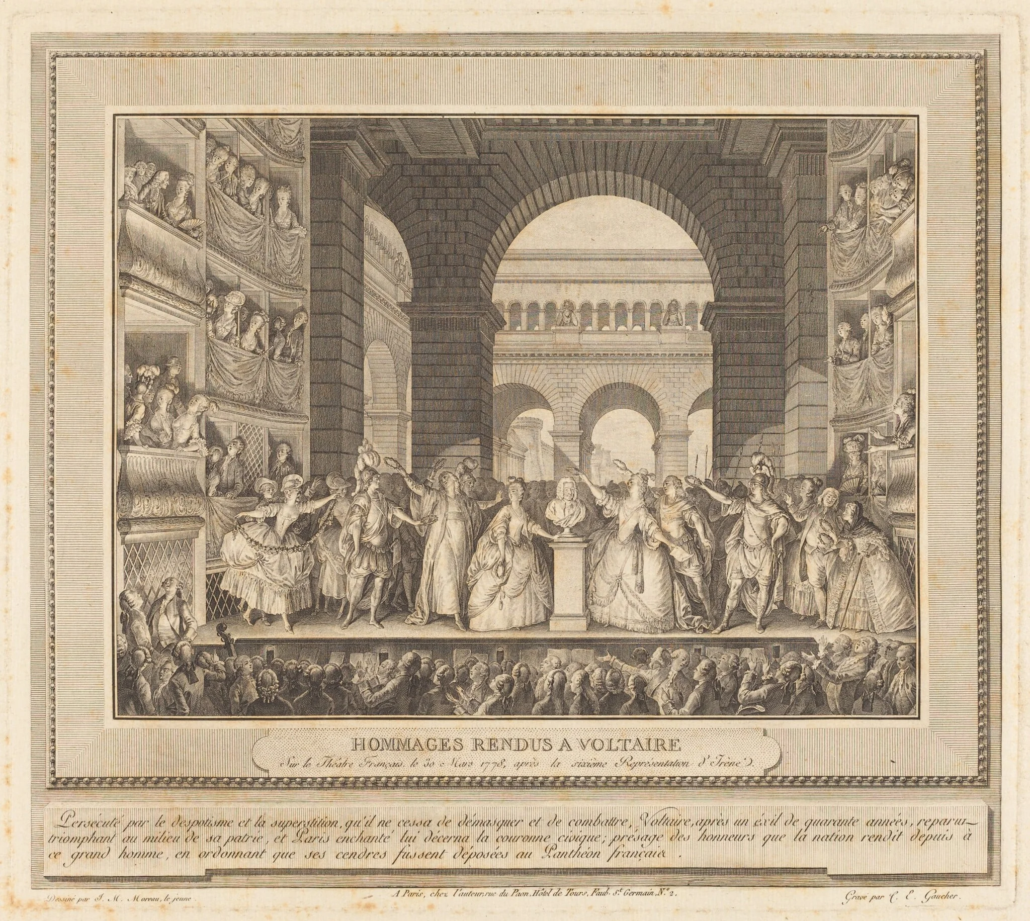 Couronnement de Voltaire (The Crowning of Voltaire), detail