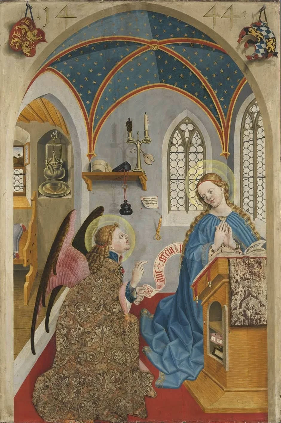Altar of Mary: Annunciation to Mary, detail
