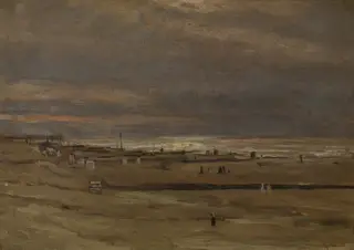 Strand, by Félicien Rops, oil, 1875