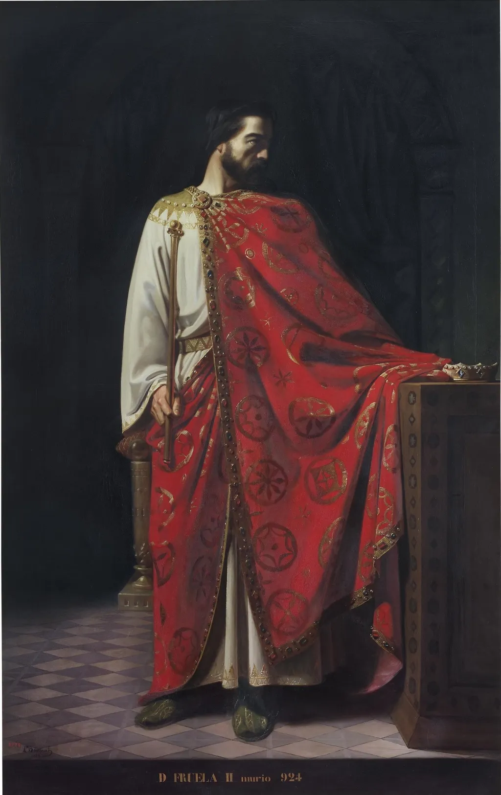 Fruela II of Asturias (king of Asturias from 910 to 925), by Léon Bonnat, oil, 1852