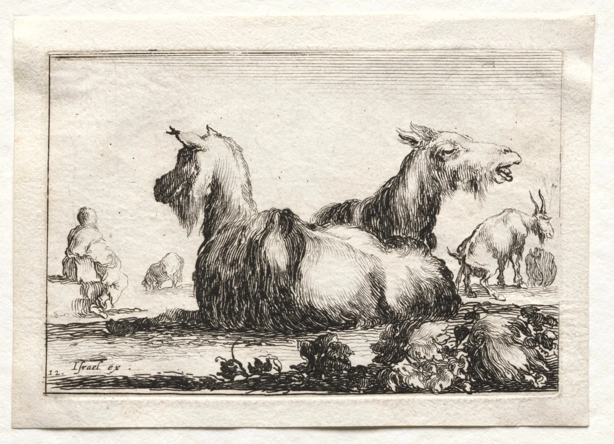 Caprices: Two Goats, detail