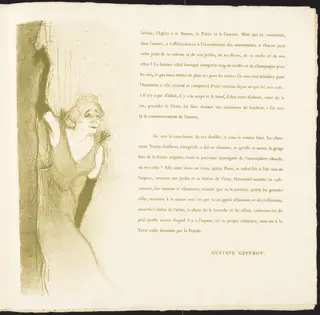 Yvette Guilbert, by Henri de Toulouse-Lautrec, ink, 1894