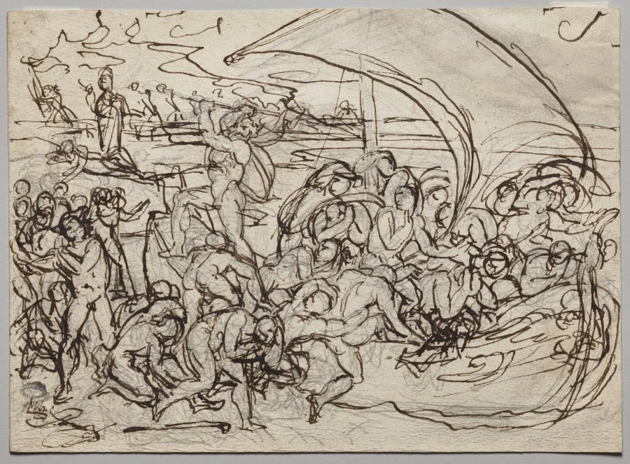 Charon and the Souls of the Dead, detail