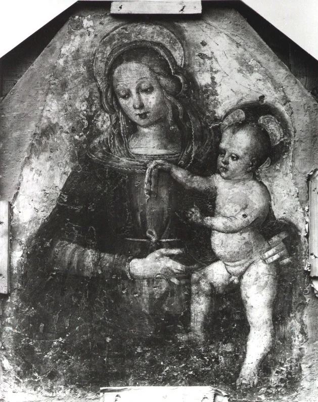 Maria mit dem Kind, detail