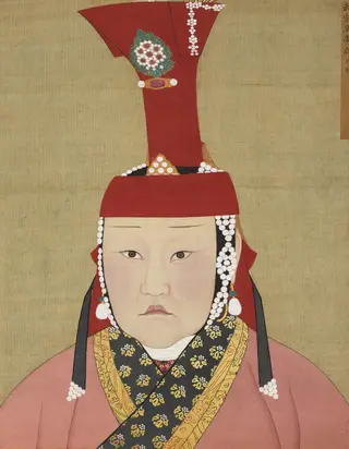 元代后半身像册-武宗皇帝后 珍格