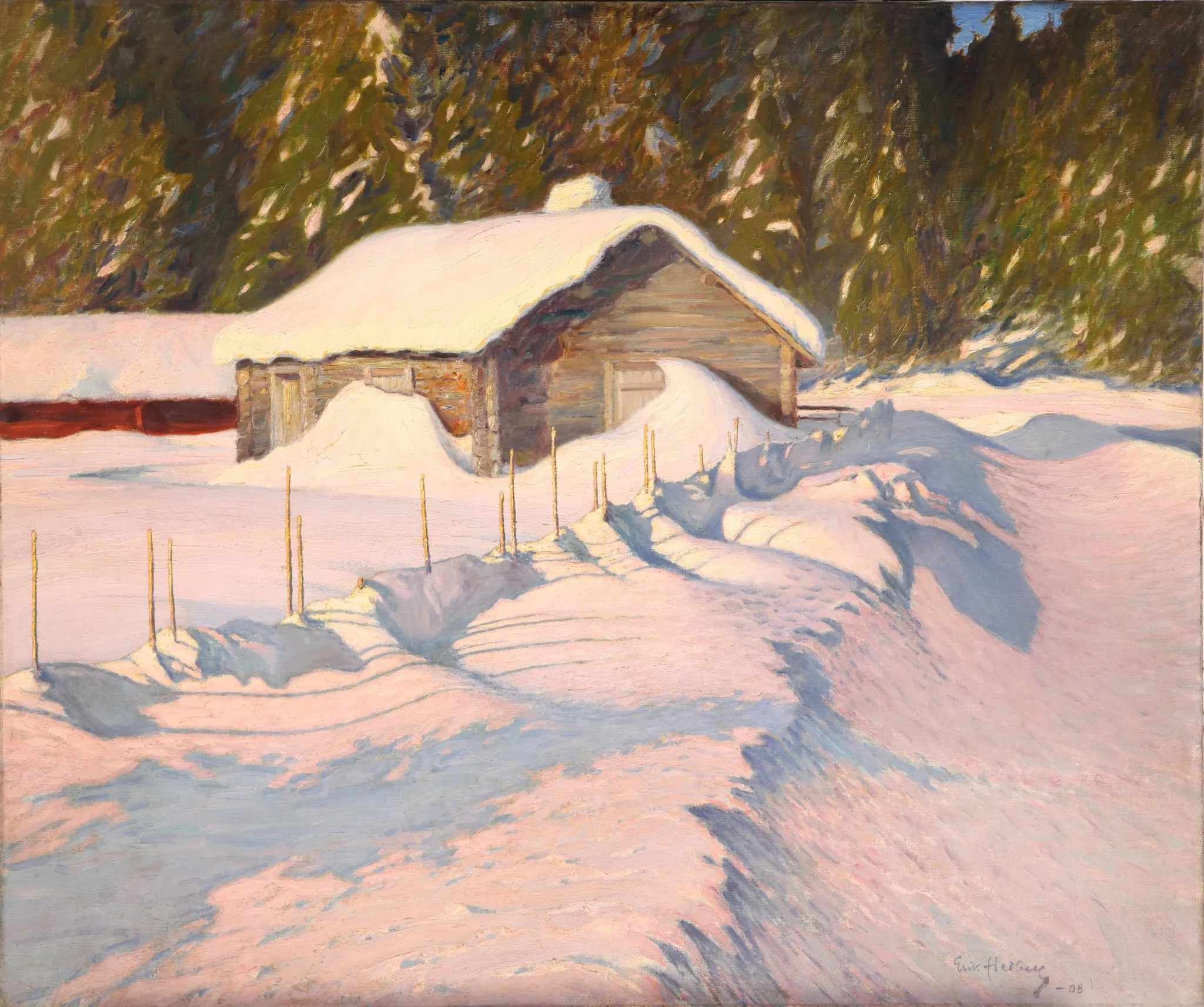 The snow, detail