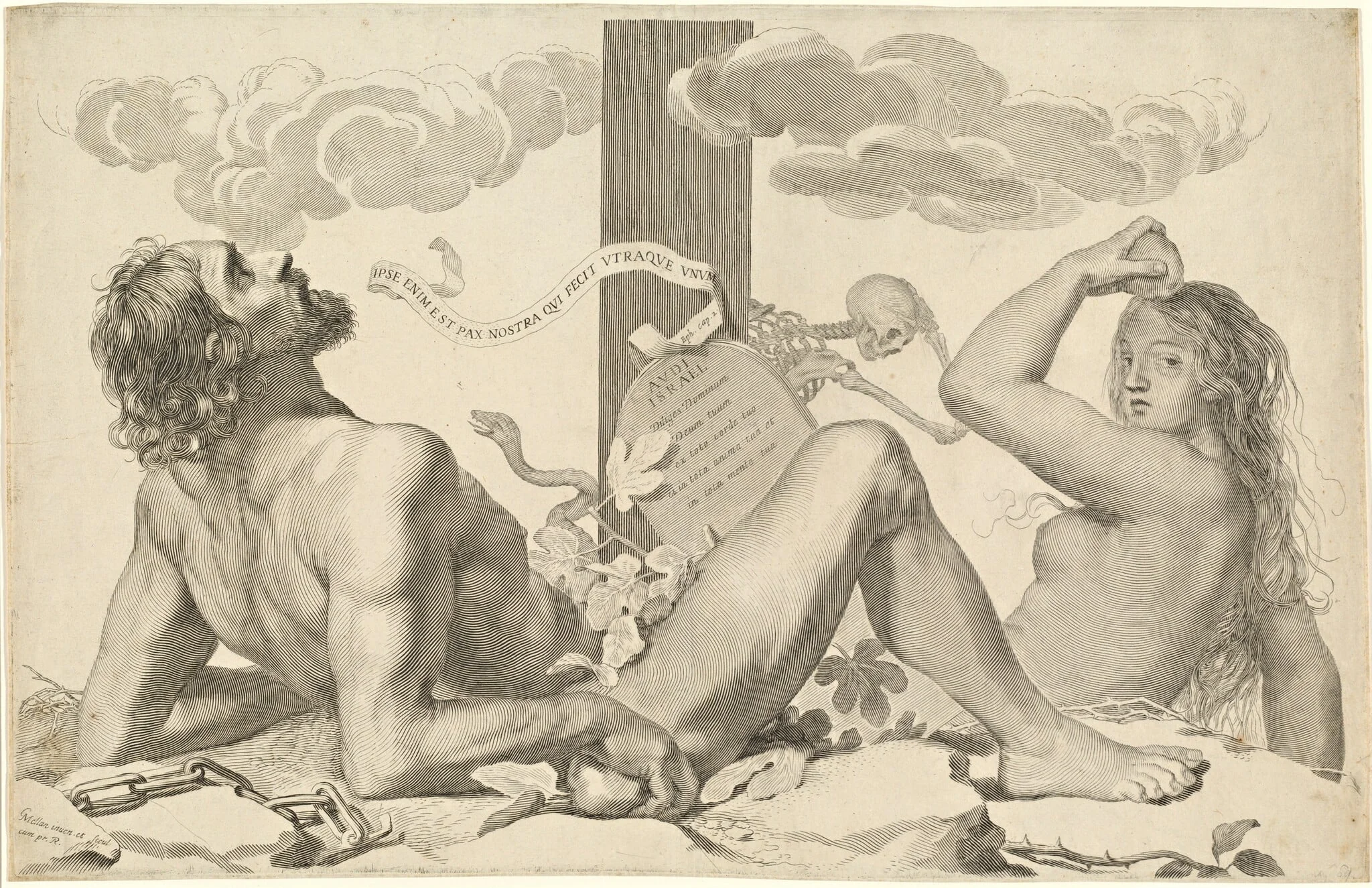 Adam and Eve at the Foot of the Cross, detail