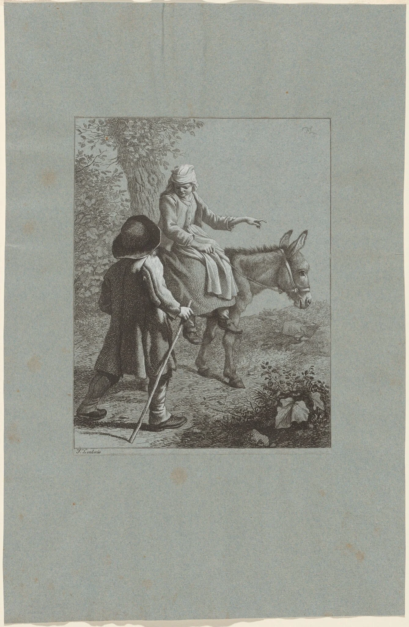 Boy and Girl with a Donkey, detail