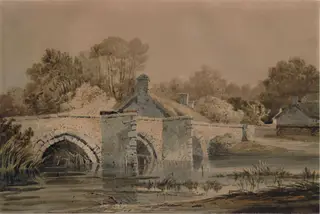 Bridge on the Ouse, near York, by John Skinner Prout, watercolor, 1850