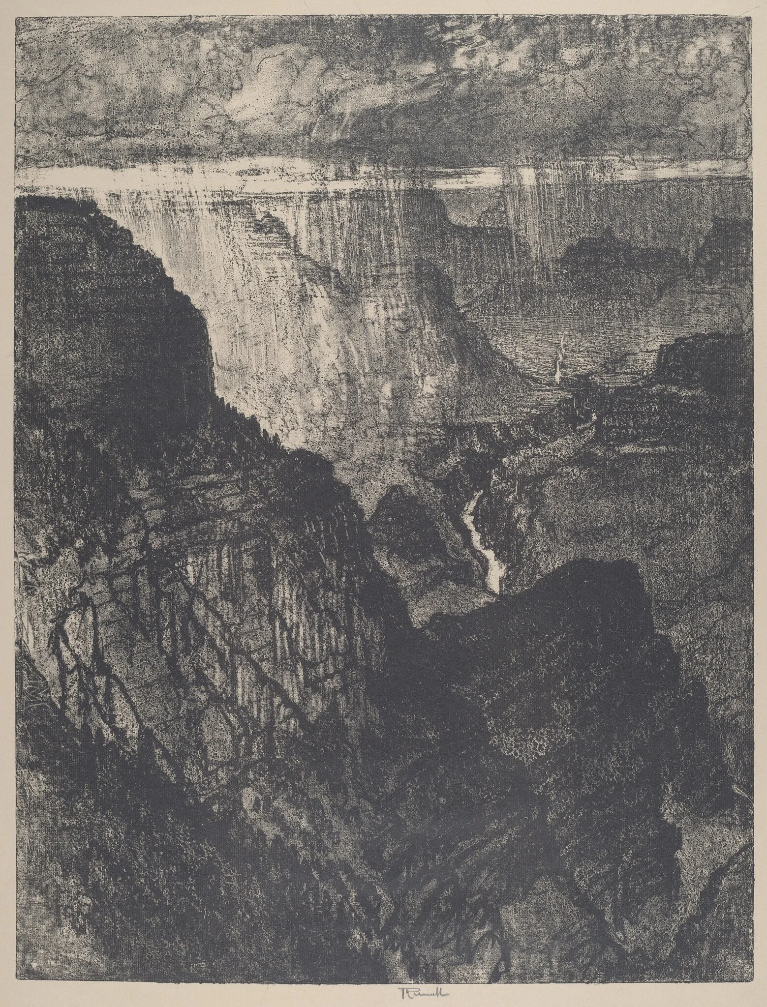 Storm in the Grand Canyon, detail