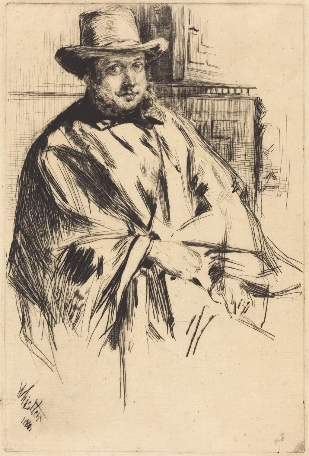Mr. Davis (Mr. Mann), by James McNeill Whistler, ink, 1860