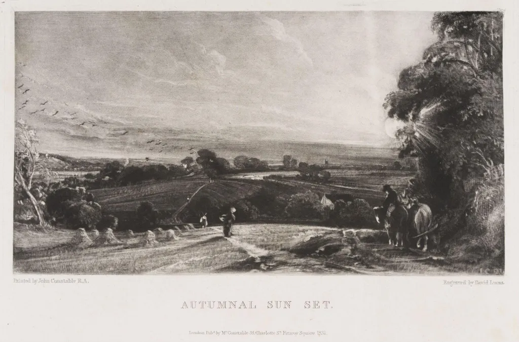 AUTUMNAL SUN SET, by John Constable, 1831