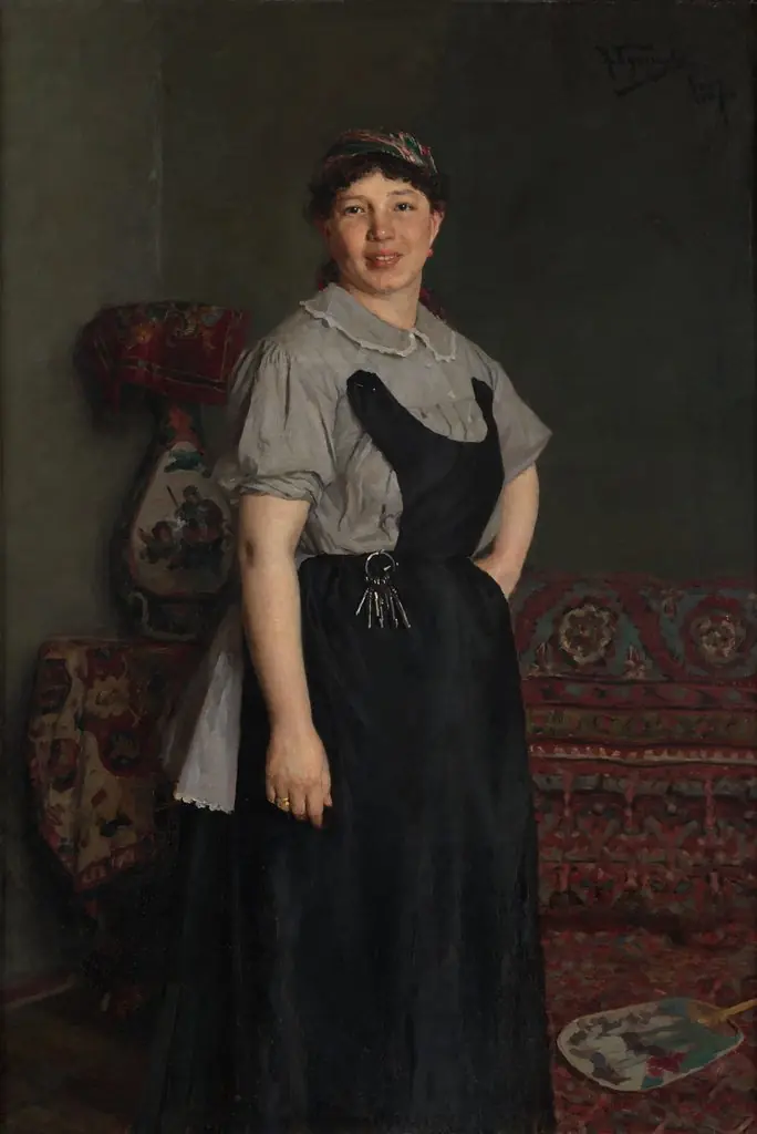 The Keyholder, by Nikolai Dmitriyevich Kuznetsov, oil, 1894